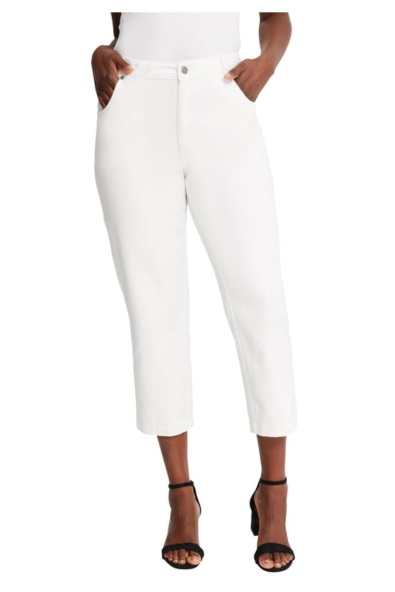 Women's Plus Size Classic Cotton Denim Capri