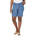 thumbnail image 1 of Jessica London Women's Plus Size Classic Cotton Denim Shorts, 1 of 4