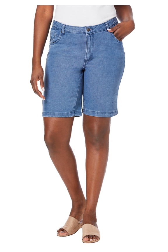 Women's Plus Size Classic Cotton Denim Shorts