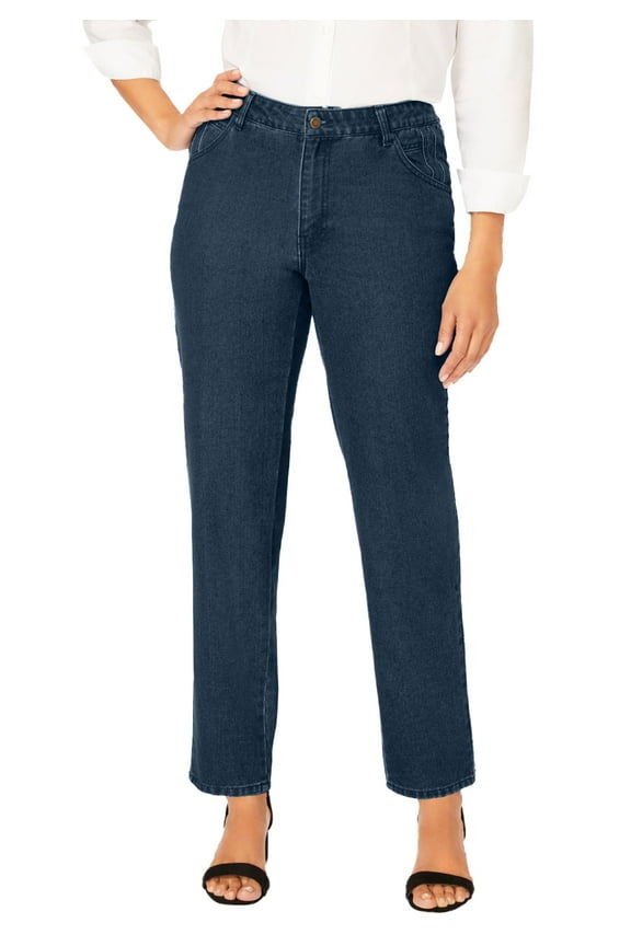 Women's Plus Size Classic Cotton Denim Straight-Leg Jean