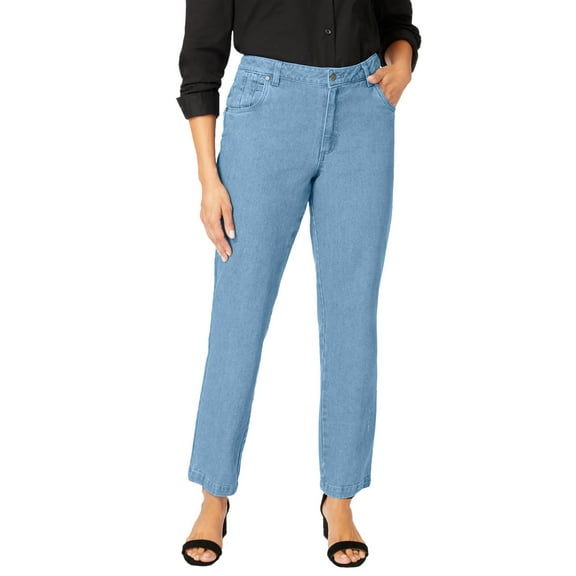 Jessica London Women's Plus Size Classic Cotton Denim Straight-Leg Jean