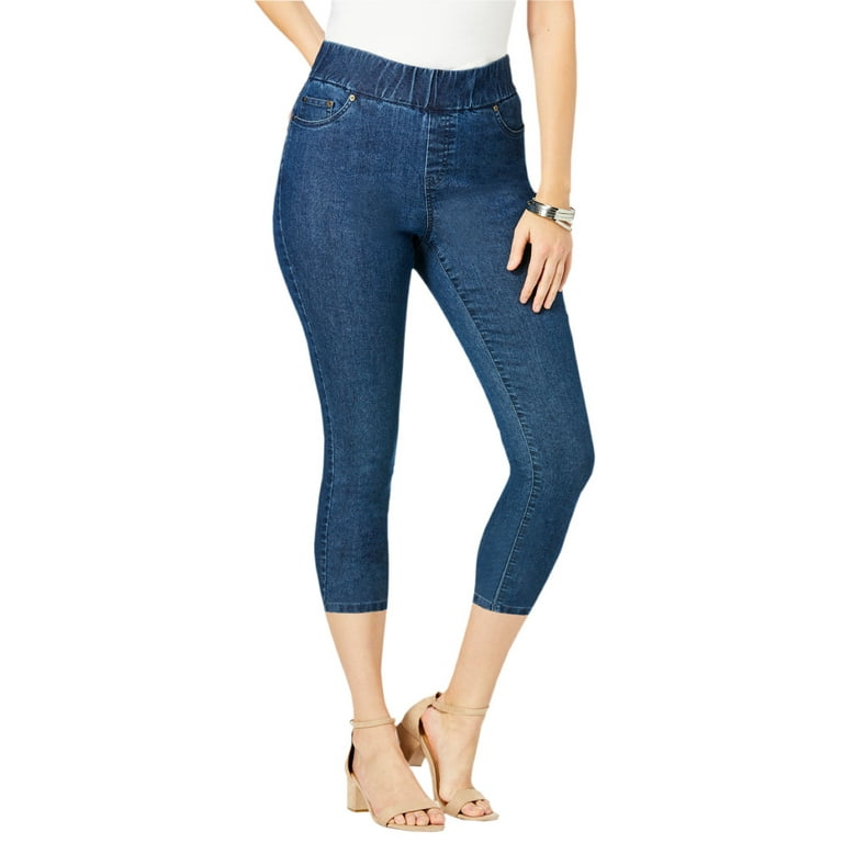Jessica London Women s Plus Size Comfort Waist Capris Pull On