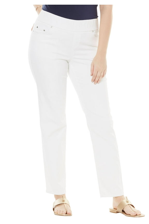 Women's Plus Size Comfort Waist Stretch Denim Straight-Leg Jean