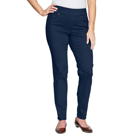 Jessica London Women's Plus Size Comfort Waist Stretch Denim Straight Leg Jean