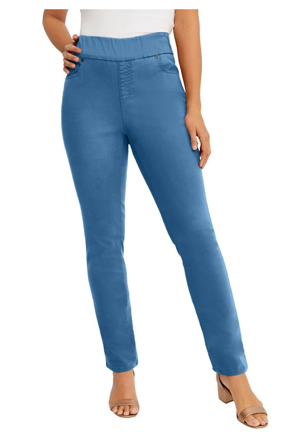 Women's Plus Size Comfort Waist Stretch Denim Straight-Leg Jean