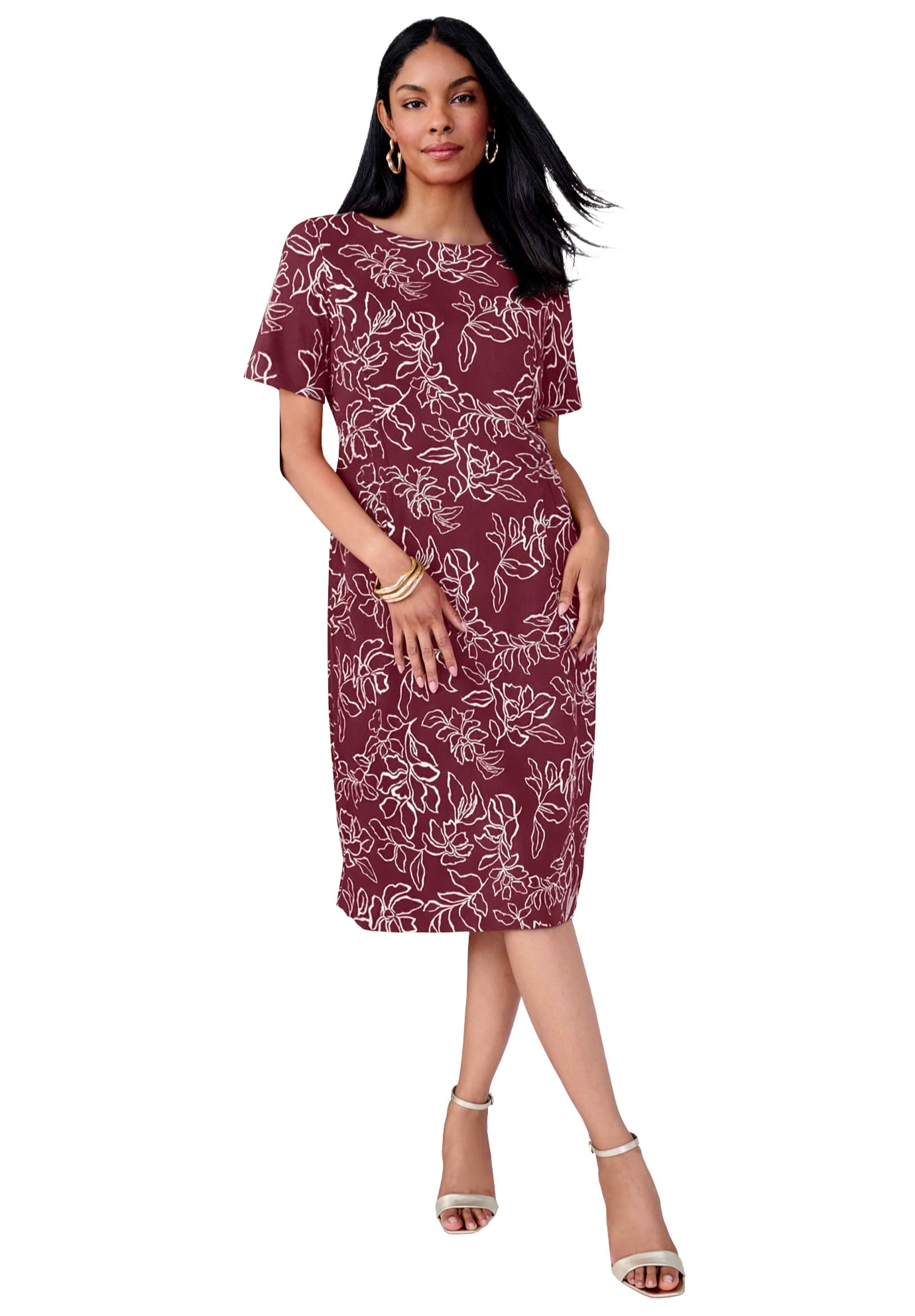 jessica london plus size women's fit & flare dress Jessica London Lace Fit & Flare Dress