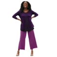 thumbnail image 1 of Jessica London Women's Plus Size Crew Neck Double Layered Tunic, 1 of 4