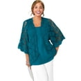 thumbnail image 1 of Jessica London Women's Plus Size Crochet Cardigan, 1 of 6