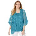 thumbnail image 1 of Jessica London Women's Plus Size Crochet Cardigan Sweater, 1 of 5