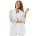 thumbnail image 1 of Jessica London Women's Plus Size Crochet Cardigan, 1 of 4