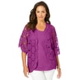 thumbnail image 1 of Jessica London Women's Plus Size Crochet Cardigan, 1 of 5