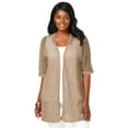 thumbnail image 1 of Jessica London Women's Plus Size Crochet Long Cardigan, 1 of 4