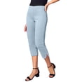 thumbnail image 1 of Jessica London Women's Plus Size Curved Hem Crop Stretch Jeans Capri Pants, 1 of 4