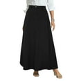 thumbnail image 1 of Jessica London Women's Plus Size Denim Inset Maxi Skirt, 1 of 3
