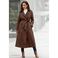 thumbnail image 1 of Jessica London Women's Plus Size Double Breasted Long Trench Raincoat, 1 of 5
