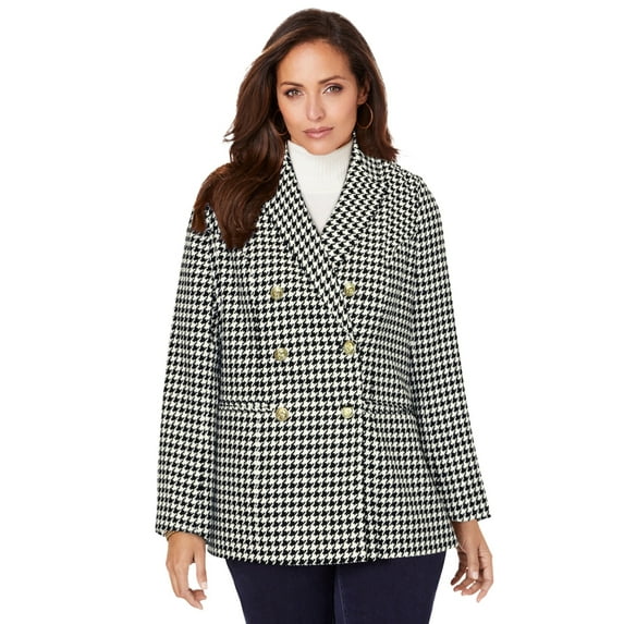 Jessica London Women's Plus Size Double Breasted Wool Blazer