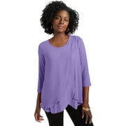 JESSICA LONDON Women's Plus Size Double Layer Tunic