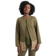 thumbnail image 1 of Jessica London Women's Plus Size Embroidered Denim Topper, 1 of 6