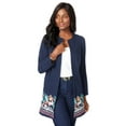 thumbnail image 1 of Jessica London Women's Plus Size Embroidered Denim Topper, 1 of 6
