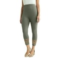 thumbnail image 1 of Jessica London Women's Plus Size Everyday Stretch Cotton Capri Legging, 1 of 3