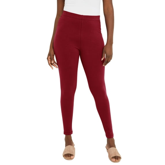 Jessica London Women's Plus Size Everyday Stretch Cotton Legging