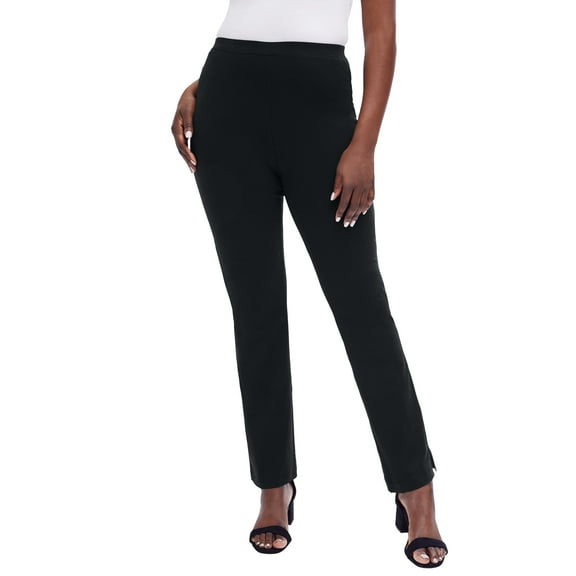 Jessica London Women's Plus Size Everyday Stretch Cotton Straight Leg