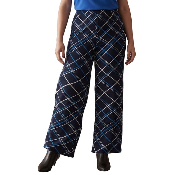 Jessica London Women's Plus Size Everyday Stretch Knit Wide Leg Pant