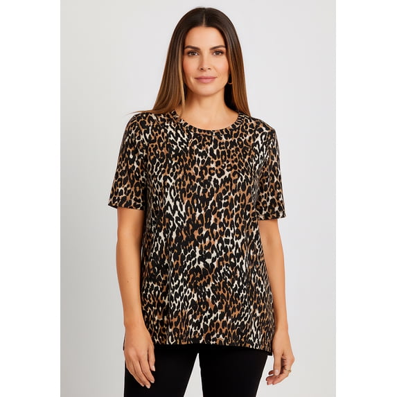 Jessica London Women's Plus Size Fine Gauge Crewneck Knit Shell