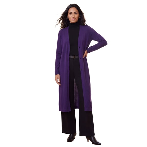 Jessica London Women's Plus Size Fine Gauge Duster Cardigan