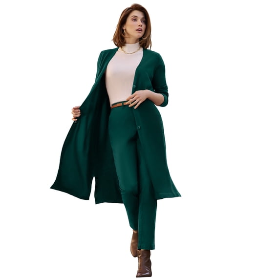 Jessica London Women's Plus Size Fine Gauge Duster Cardigan