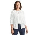 thumbnail image 1 of Jessica London Women's Plus Size Fine Gauge Eyelet Cardigan, 1 of 4