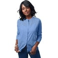 thumbnail image 1 of Jessica London Women's Plus Size Fine Gauge Eyelet Cardigan, 1 of 4