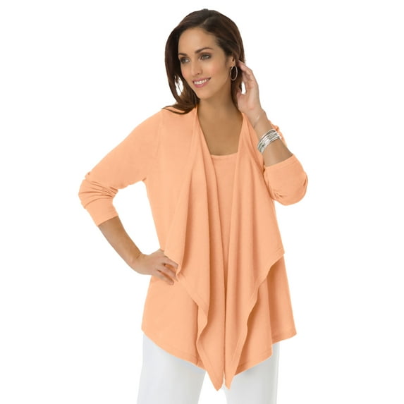 Jessica London Women's Plus Size Flyaway Cardigan