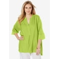 thumbnail image 1 of Jessica London Women's Plus Size Hi-Low Linen Tunic, 1 of 3