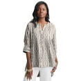 thumbnail image 1 of Jessica London Women's Plus Size Hi-Low Linen Tunic, 1 of 6