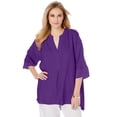 thumbnail image 1 of Jessica London Women's Plus Size Hi-Low Linen Tunic, 1 of 3