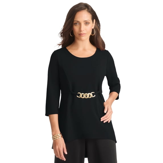 Jessica London Women's Plus Size High Low Buckle Tunic