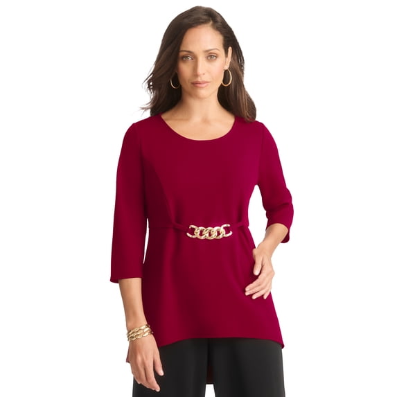 Jessica London Women's Plus Size High Low Buckle Tunic