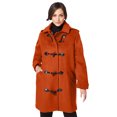 thumbnail image 1 of Jessica London Women's Plus Size Hooded Toggle Wool Coat, 1 of 5
