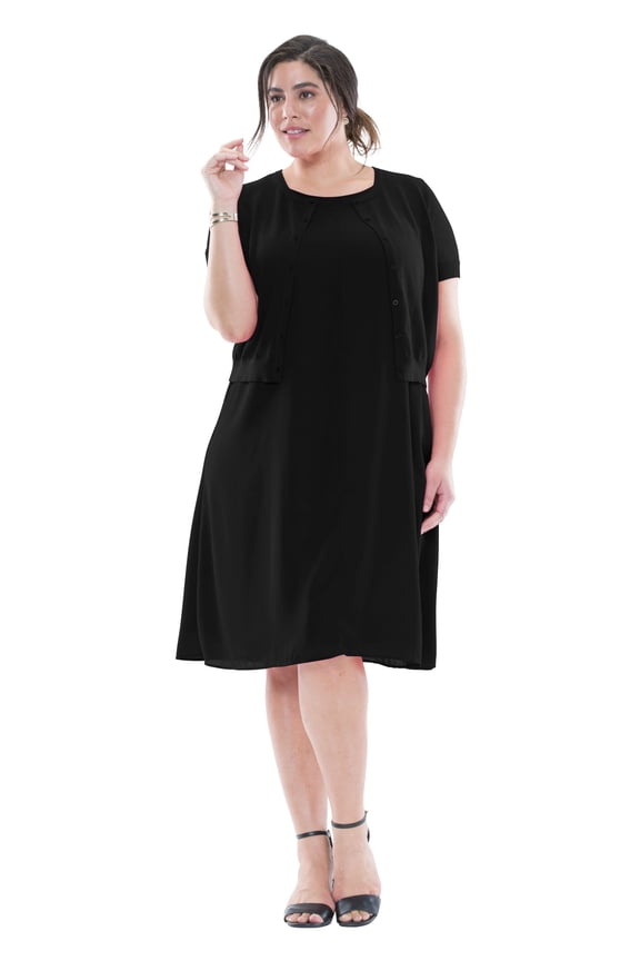 Women's Plus Size Jewel-Neck Shrug