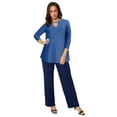 thumbnail image 1 of Jessica London Women's Plus Size Keyhole Shimmer Tunic, 1 of 4
