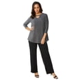 thumbnail image 1 of Jessica London Women's Plus Size Keyhole Shimmer Tunic, 1 of 4