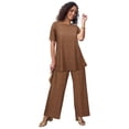 thumbnail image 1 of Jessica London Women's Plus Size Knit Palazzo Pant Wide Leg Stretch Dress Pants, 1 of 4