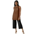 thumbnail image 1 of Jessica London Women's Plus Size Knit Tunic Tank Long Sleeveless Blouse, 1 of 6
