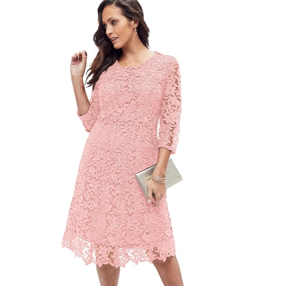 Jessica London Women's Plus Size Lace Fit & Flare Dress