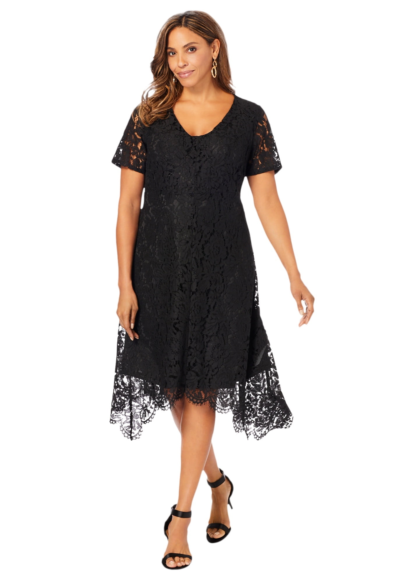 Jessica London Women's Plus Size Lace Handkerchief Dress - Walmart Business Supplies Jessica London Women's Plus Size Lace Handkerchief Dress - Walmart Business Supplies