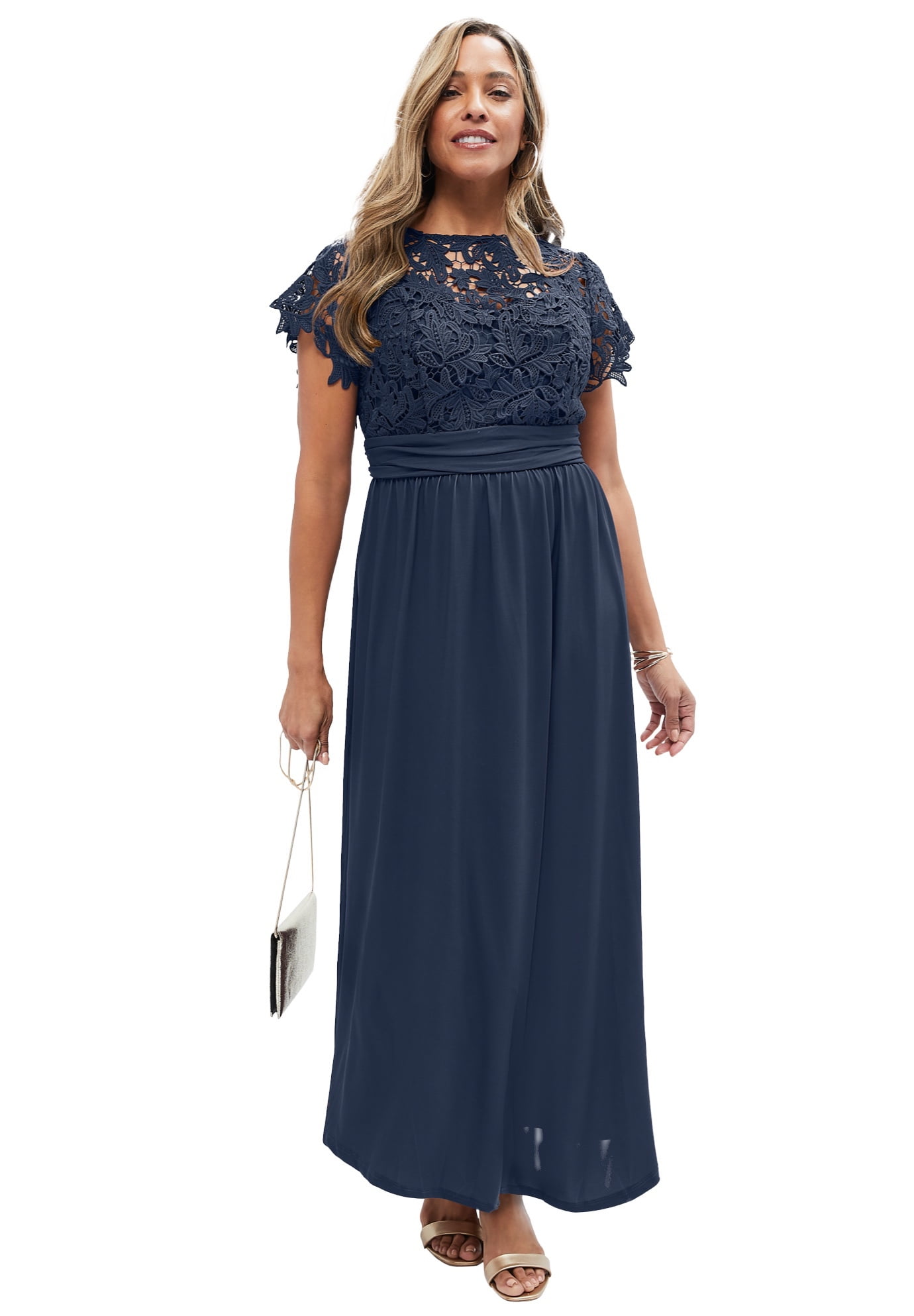 Navy lace dress size 20 hot sale