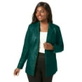 thumbnail image 1 of Jessica London Women's Plus Size Leather Blazer, 1 of 5
