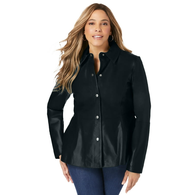 Plus size leather peplum jacket deals