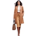 thumbnail image 1 of Jessica London Women's Plus Size Leather Swing Coat, 1 of 5